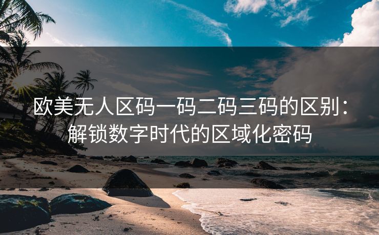 欧美无人区码一码二码三码的区别：解锁数字时代的区域化密码